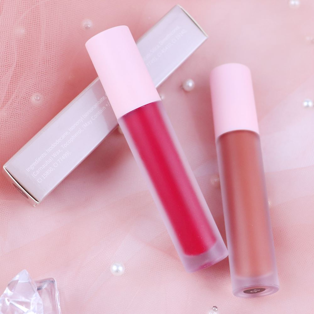 29 Colors Pink Lid Round Tube Liquid Lipsticks