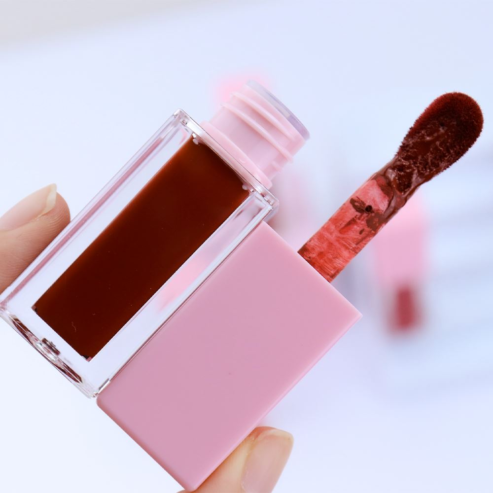 25 Color Pink Square Cover Large Brush Head Matte Liquid Lipstick