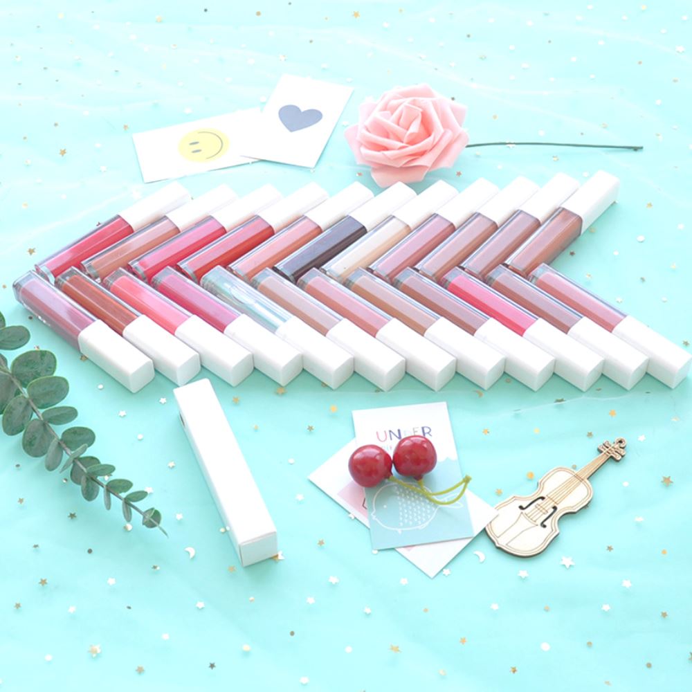 52 colors white square tube moisturizing lip gloss(#1-#26)