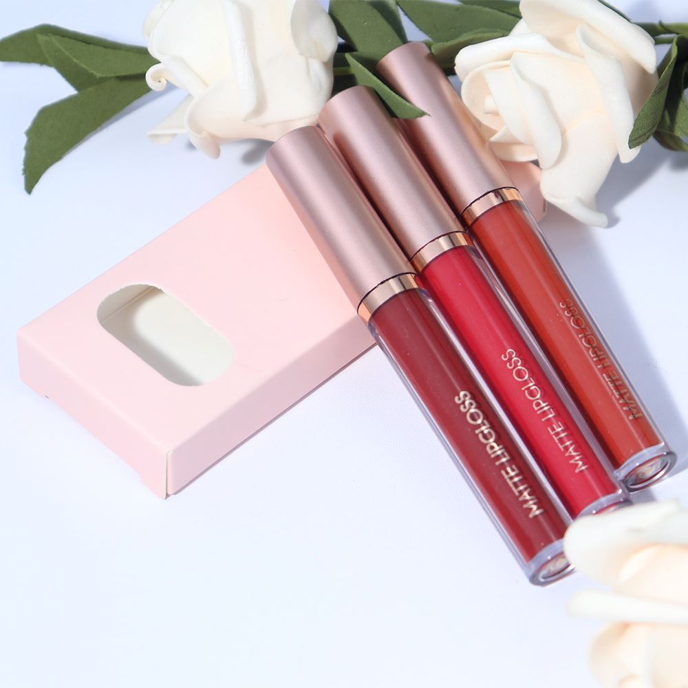 Nude Pink matte lip gloss Set (3PCS)