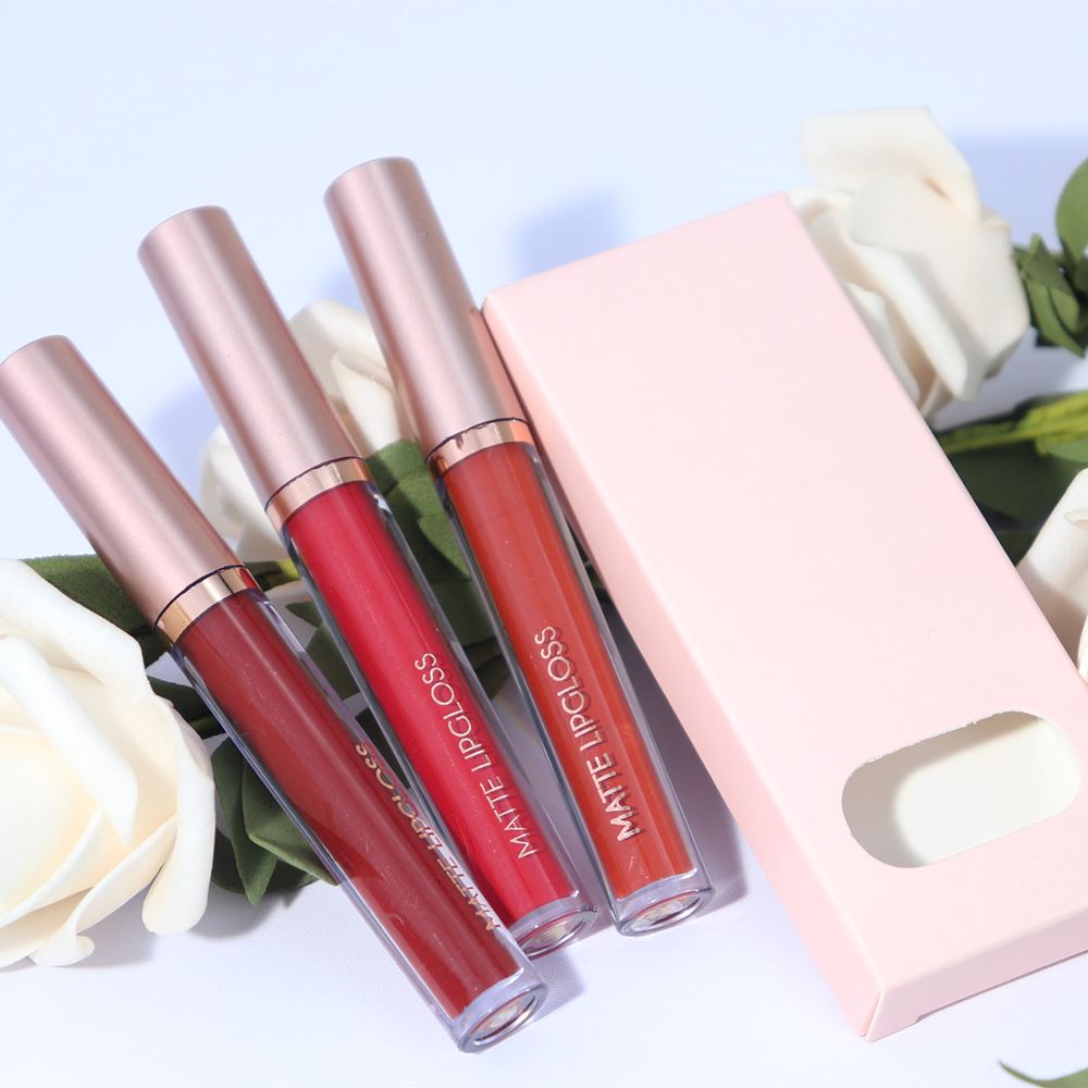 Nude Pink matte lip gloss Set (3PCS)
