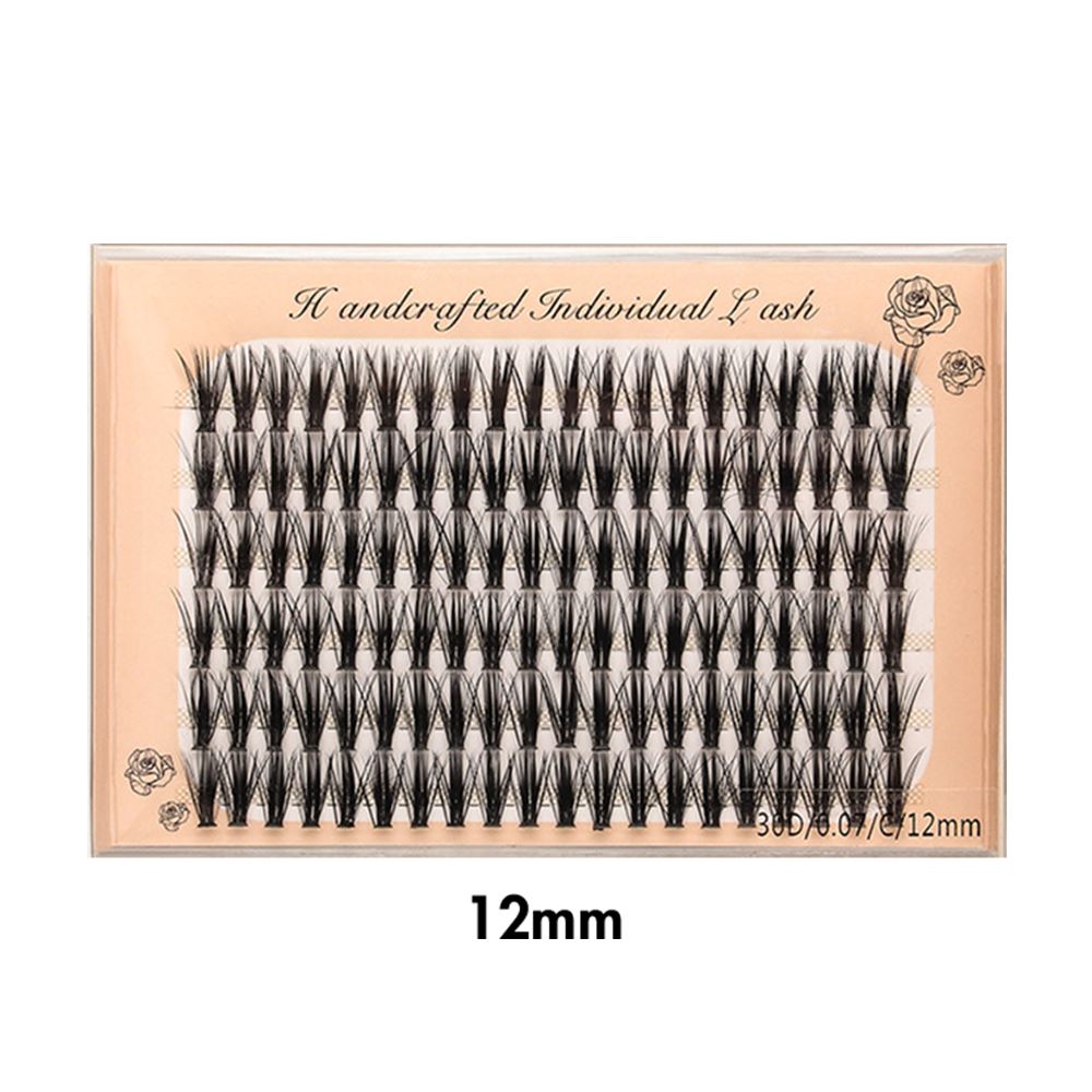 30D Six rows of mixed natural thick artificial single cluster false eyelashes