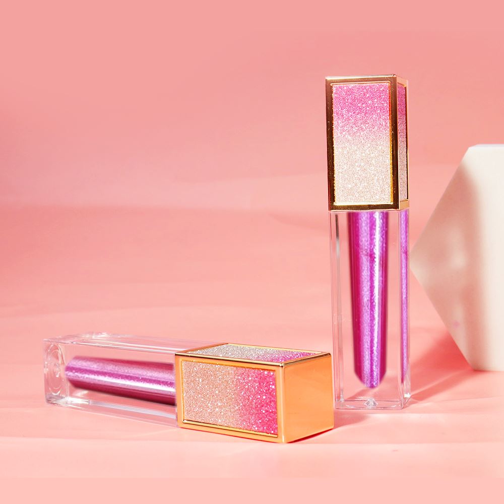 34 colors glitter gradient square tube lip gloss(#1-#22)