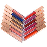 13 Colors Rose Gold Lid Square Tube Liquid Lipsticks - MSmakeupoem.com