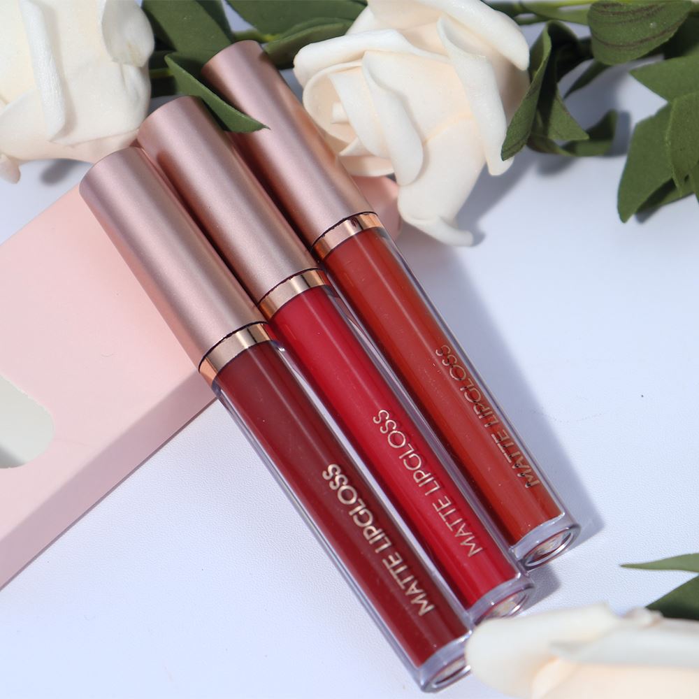 Nude Pink matte lip gloss Set (3PCS)