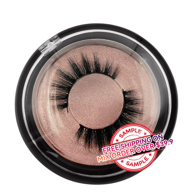 【SAMPLE】False eyelashes gold box  (3D mink hair)  -【Free Shipping On Mix Order Over $39.9】