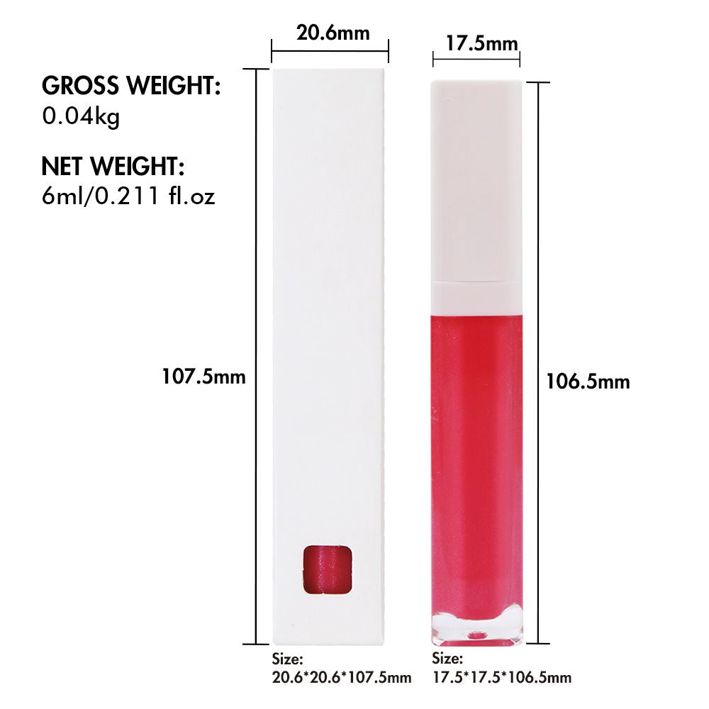 52 colors white square tube moisturizing lip gloss(#1-#26)