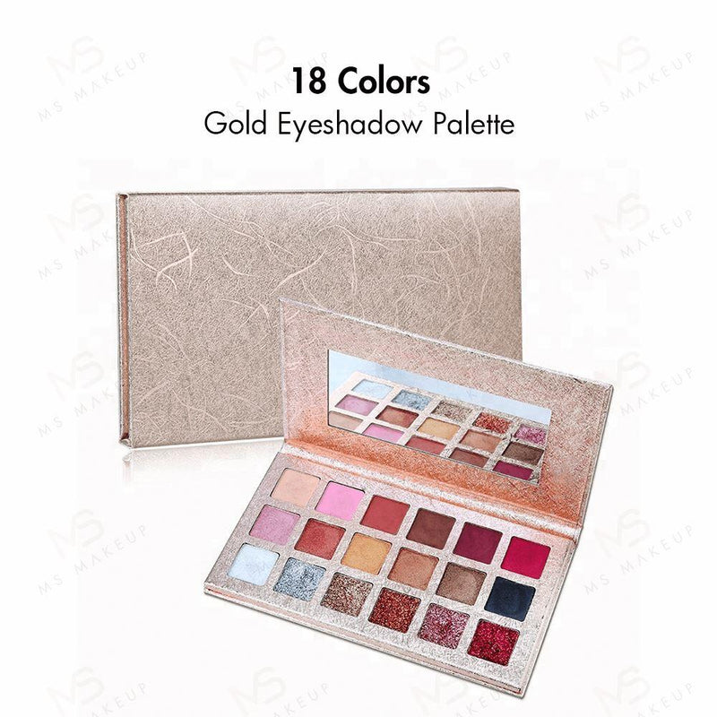 【Kostenloser Versand】 18 Farben Gold-Lidschatten-Palette (50er-Paket)