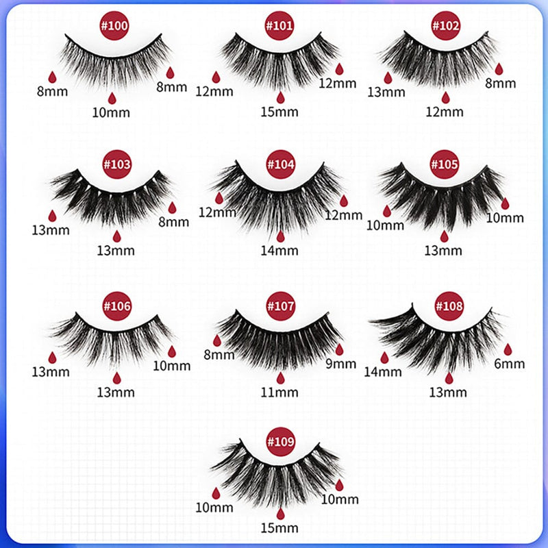 1 pair of 3D imitation mink false eyelashes laser box