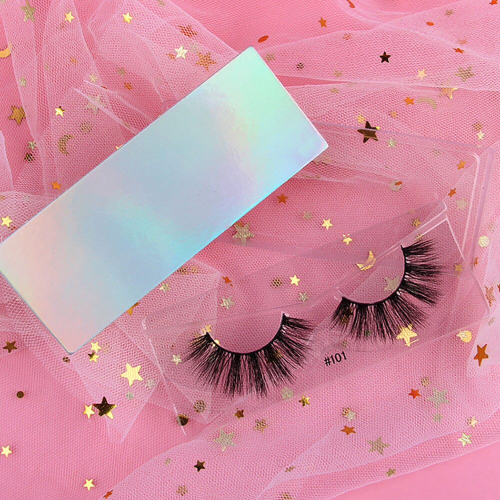1 pair of 3D imitation mink false eyelashes laser box
