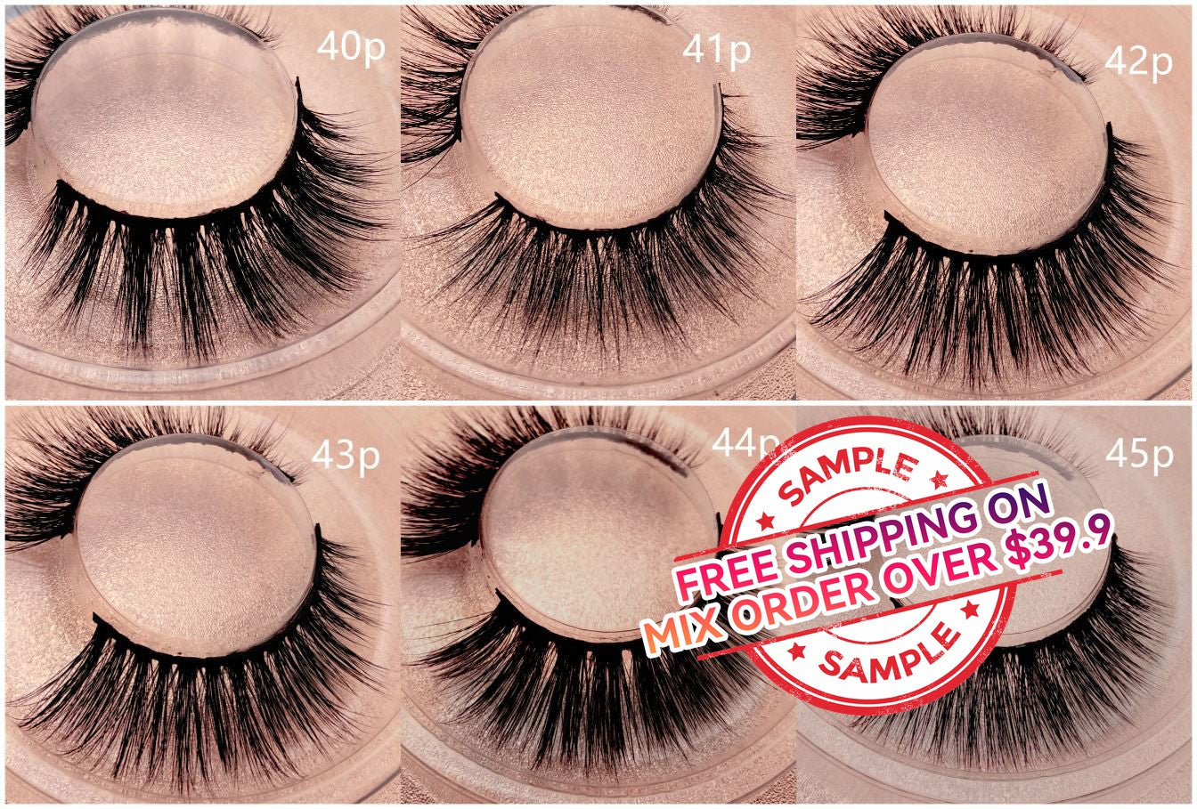 【SAMPLE】False eyelashes gold box  (3D mink hair)  -【Free Shipping On Mix Order Over $39.9】