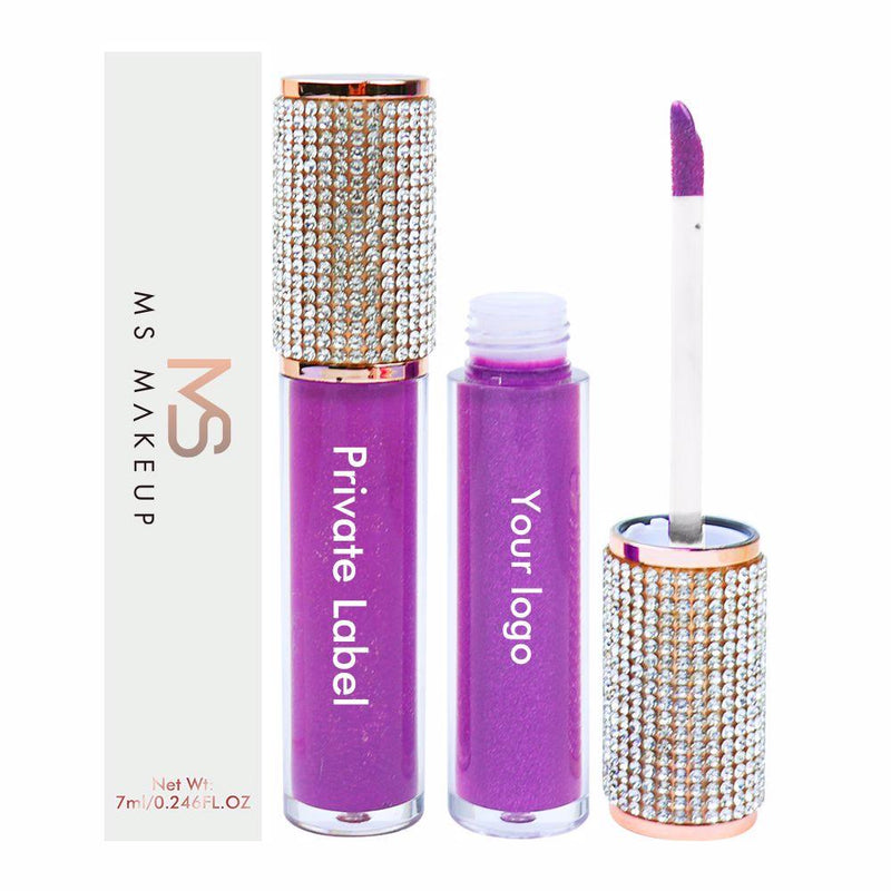 Brillo de labios Diamond Lid de 34 colores【30PCS Envío gratis y logotipo impreso gratis】
