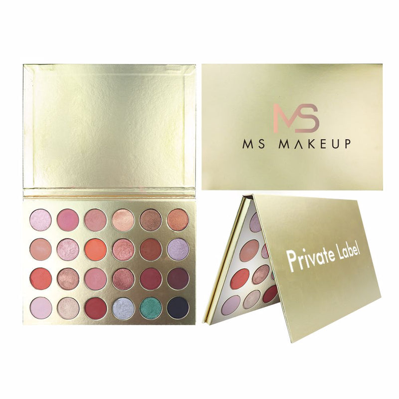 Paleta de sombras de ojos doradas de 24 colores