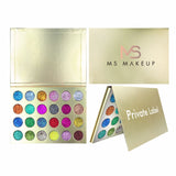 Paleta de sombras de ojos con purpurina dorada de 24 colores