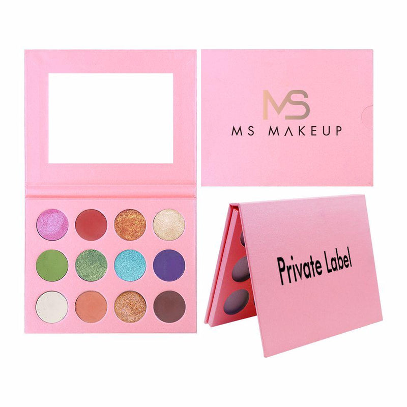 Paleta de sombras de ojos rosa de 12 colores Candy Color