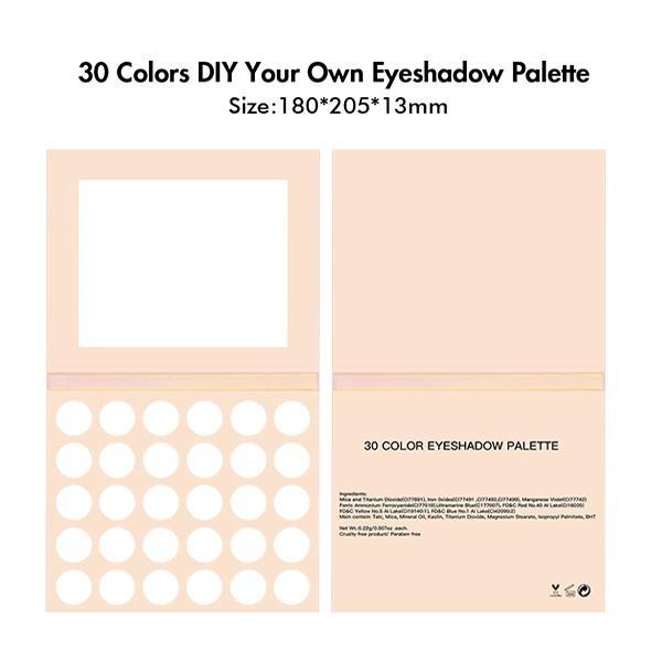 Paleta de sombras de ojos DIY de 30 colores - Rosa【50 piezas】