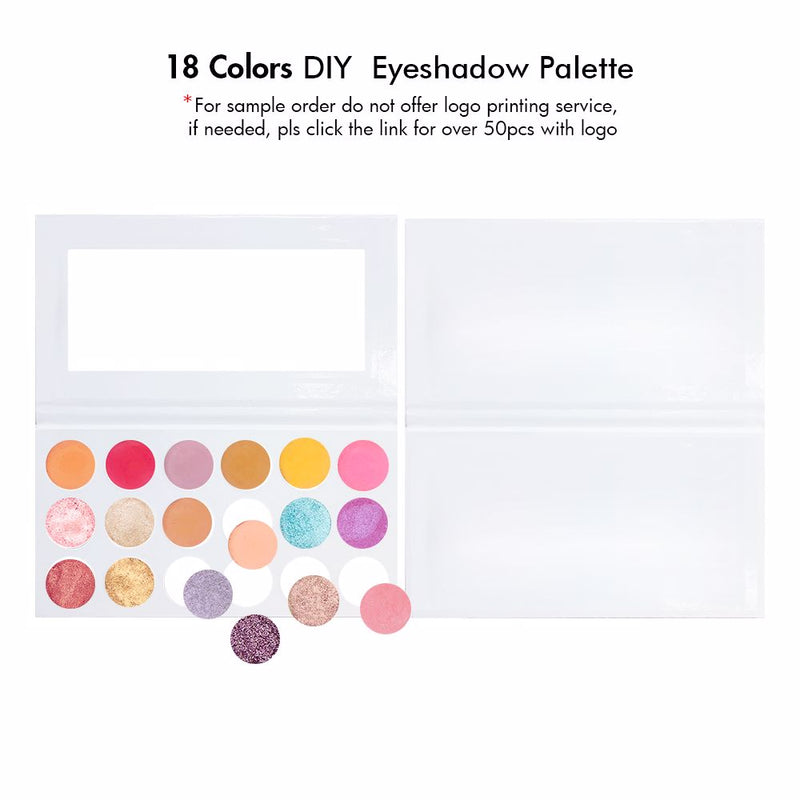 Paleta de sombras de ojos blancas Diy de 18 colores 【Muestra】