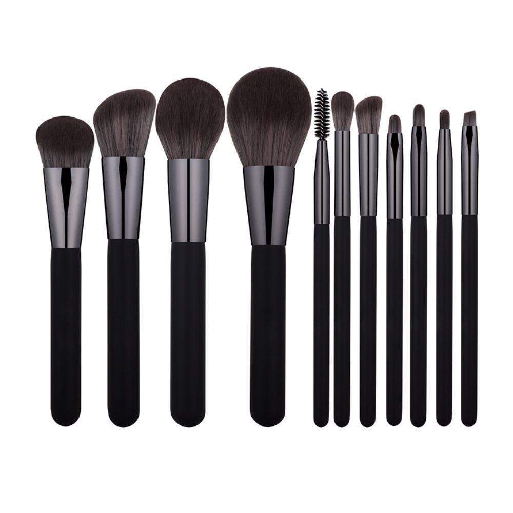 Private Label Cosmetic Brush Sets / Facial Makeup Brushes Set 11pcs