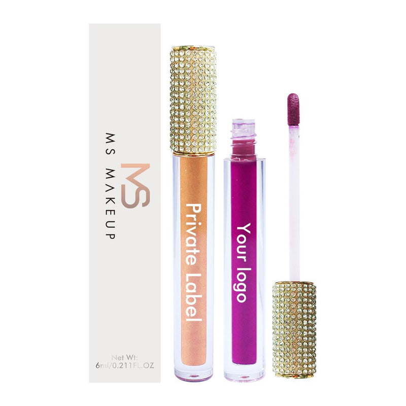 39 colores Cubierta de oro mate antiadherente mitad con lápiz labial líquido de diamante (#31-#39)