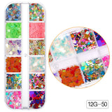 Schneeflocke Weihnachtsmann Baum Nail Art Ornament Glitter Diamant