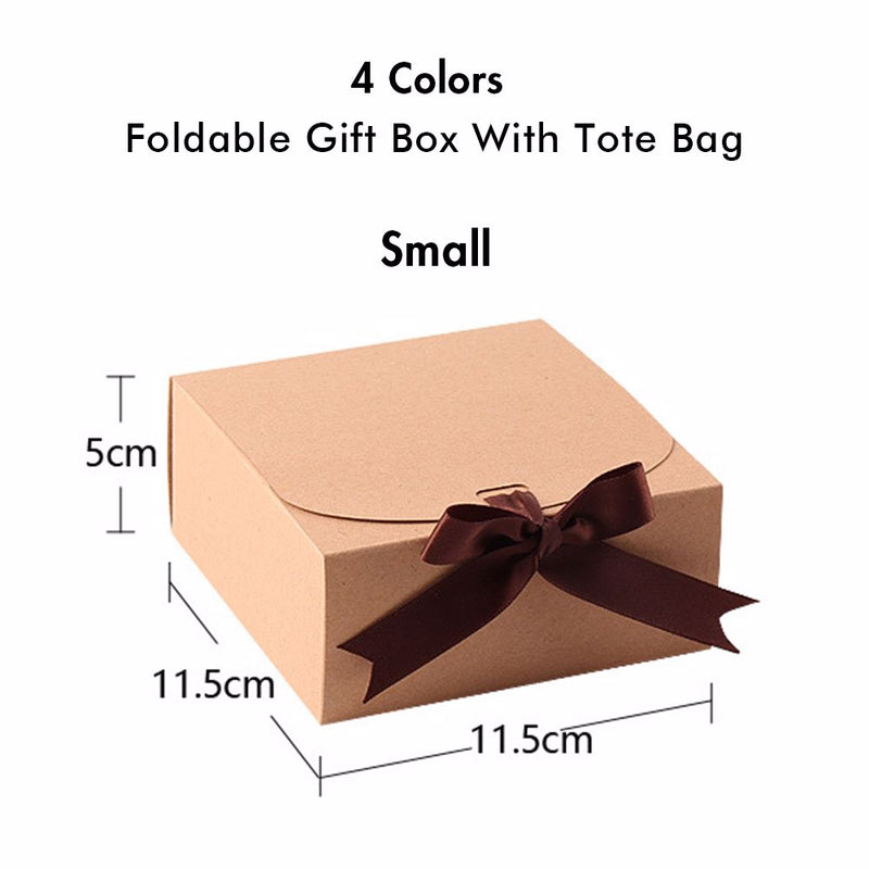 Caja de regalo plegable de 4 colores con bolsa de mano (pequeña)