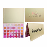 Paleta de sombras de ojos rosa y dorado de 35 colores