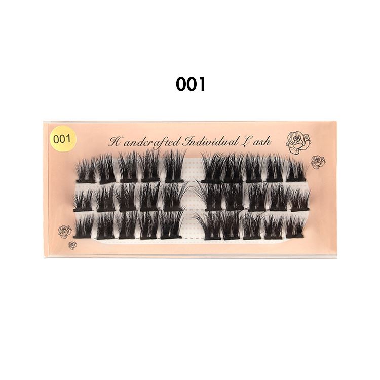 Segmented single-cluster false eyelashes naturally thick