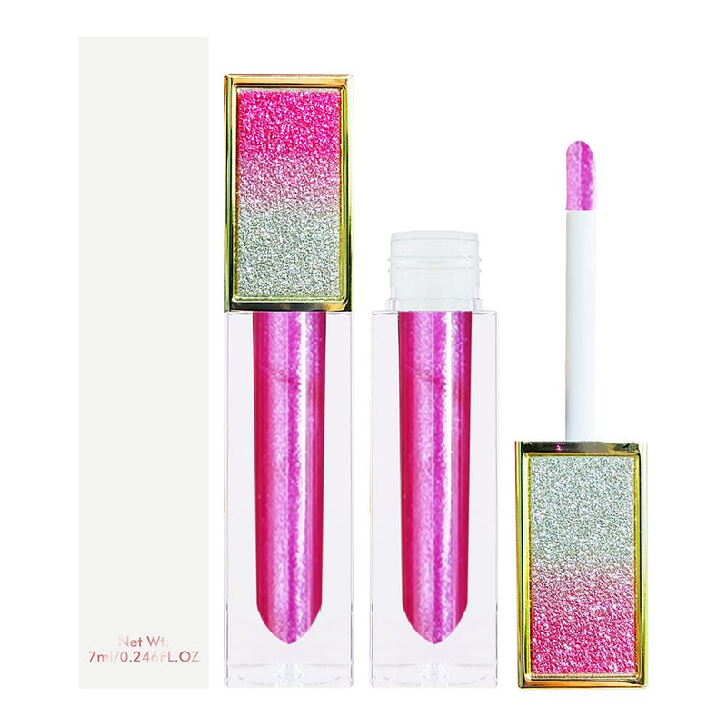 34 colors glitter gradient square tube lip gloss(#23-#34)
