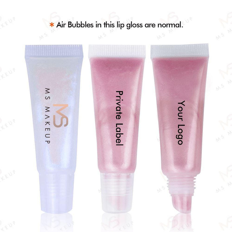 Brillo de labios de tubo de compresión holográfico de 6 colores (50 piezas envío gratis)