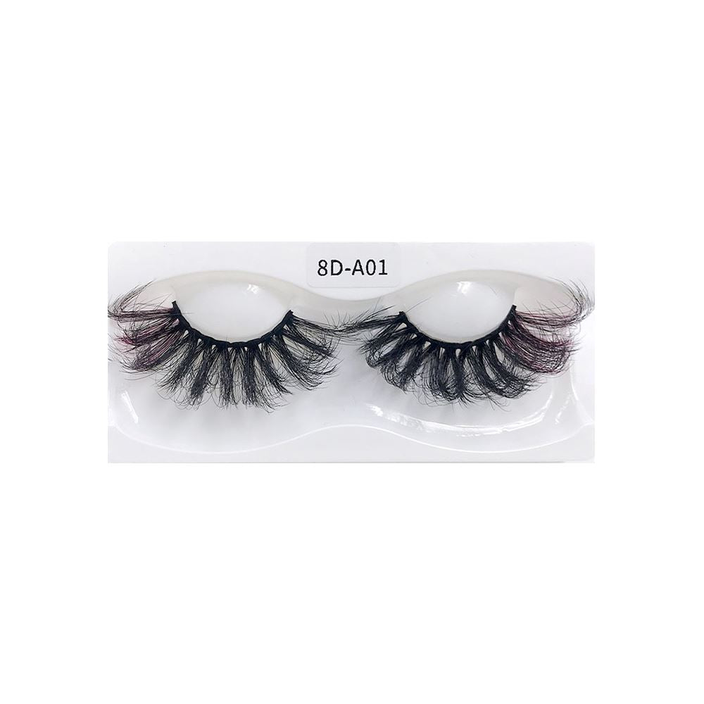 8D Eye End Colorful Fried Hair Thick Exaggerated False Eyelashes
