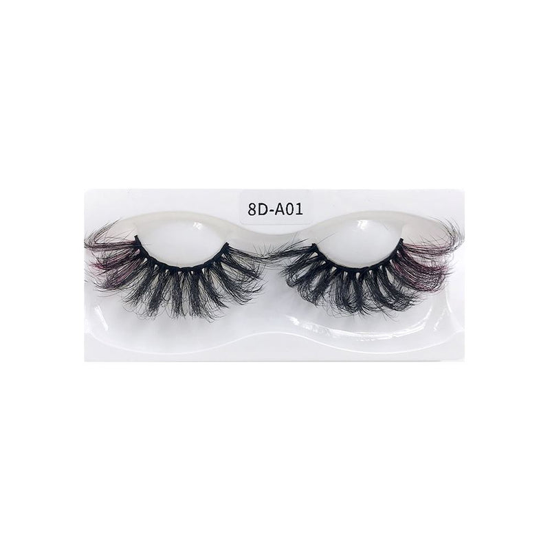 8D Eye End Colorful Fried Hair Thick Exaggerated False Eyelashes