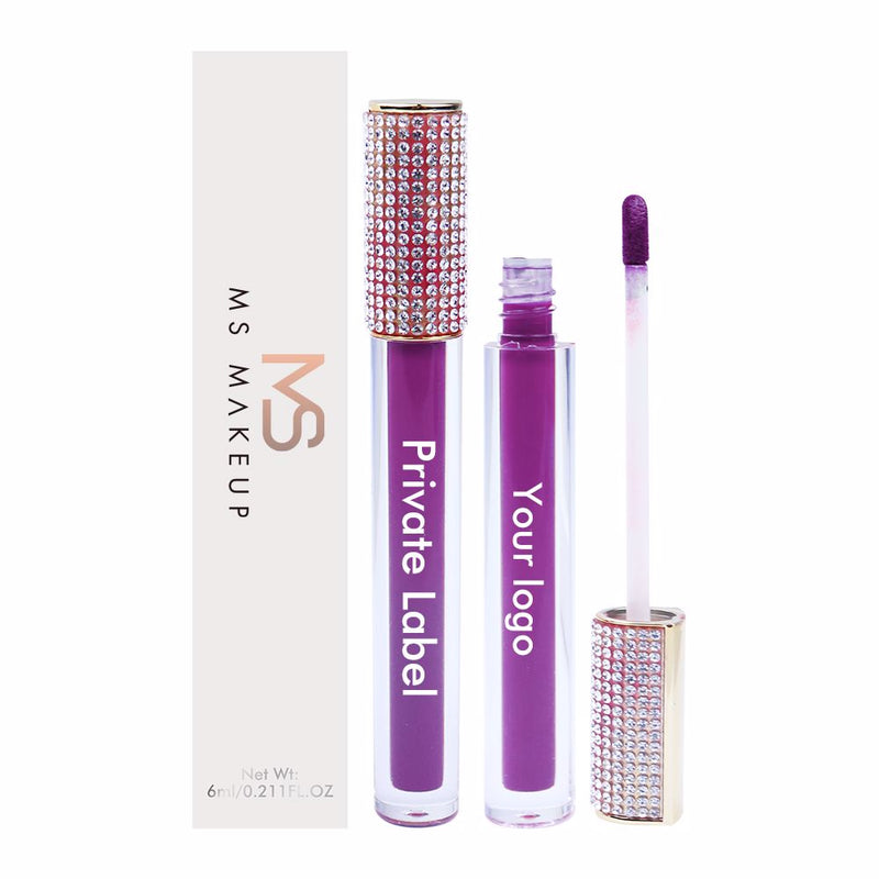 34 Colors Gold Cover Half with Diamond Lip Gloss(#23-#34)