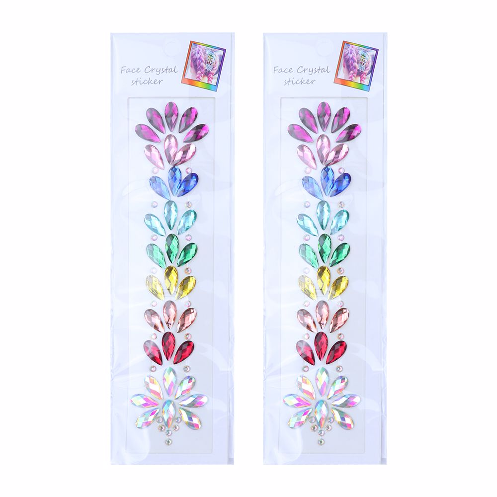 6 Kinds of Face & Hair Crystal Stickers