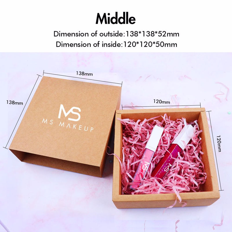 Medium Foldable Empty Gift Box Elegant Drawer Gift Packaging Kraft Box OEM