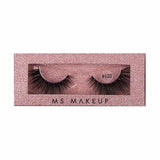 1 Pair 3d Imitation Mink Hair False Eyelashes with Square Nude Box - MSmakeupoem.com