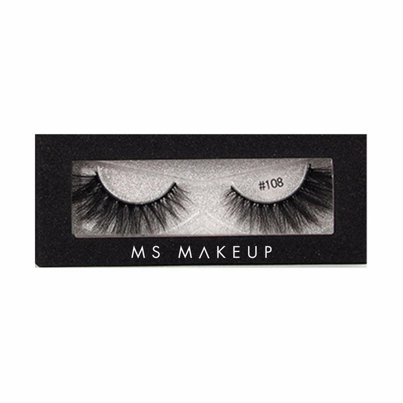1 Pair 3d Imitation Mink Hair False Eyelashes with Square Black Box - MSmakeupoem.com
