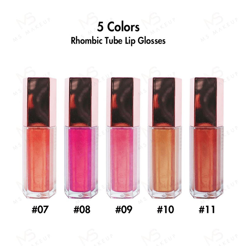 Brillos labiales de tubo rómbico de 5 colores