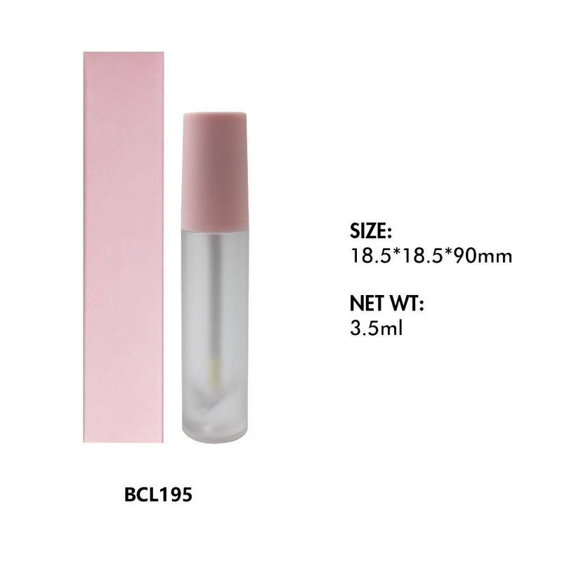Tubo trasparente per rossetto / lucidalabbra personalizzato e cappuccio blu opaco