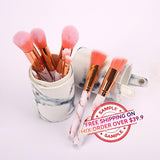 10pcs marble brushes (with holder) - MSmakeupoem.com
