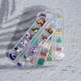 Schneeflocke Weihnachtsmann Baum Nail Art Ornament Glitter Diamant