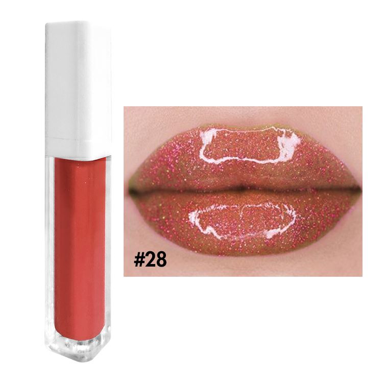 52 colors white square tube moisturizing lip gloss(#27-#52)