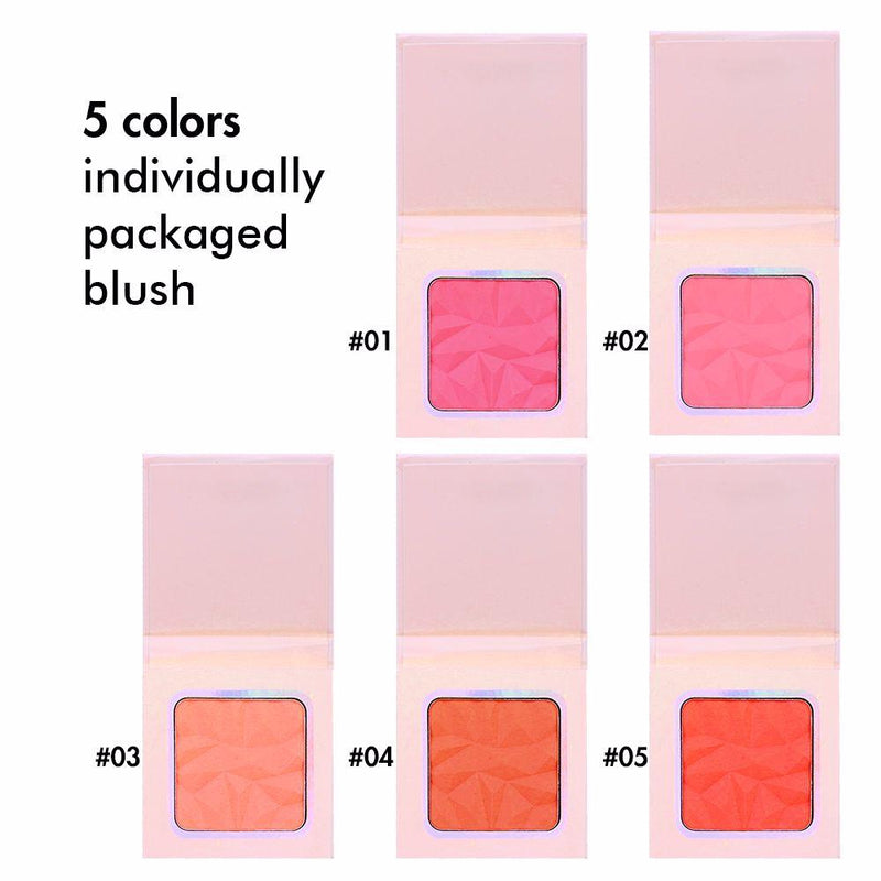 5 couleurs fard à joues emballées individuellement
