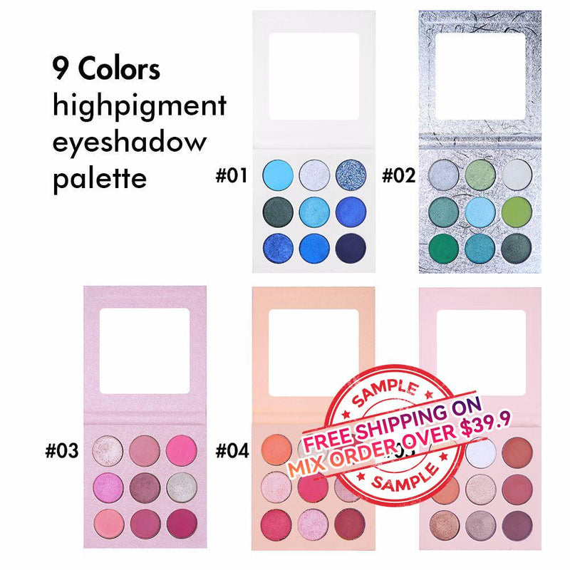 【MUESTRA】Paleta de sombras de ojos de 9 colores Highpigment -【Envío gratis en pedidos mixtos superiores a $39.9】