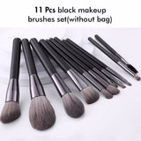 Private Label Cosmetic Brush Sets / Facial Makeup Brushes Set 11pcs