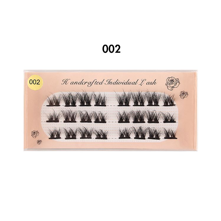 Segmented single-cluster false eyelashes naturally thick