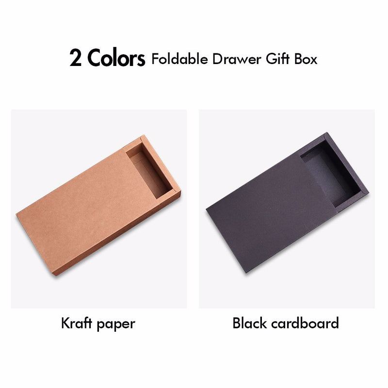 Small Foldable Empty Gift Box Elegant Drawer Gift Packaging Kraft Box OEM