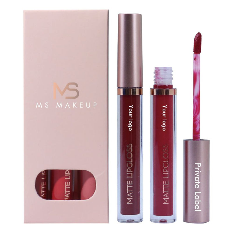 Nude Pink matte lip gloss Set (3PCS)