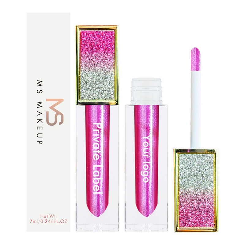 34 colors glitter gradient square tube lip gloss(#1-#22)