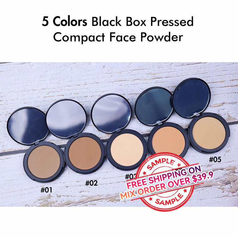 【MUESTRA】Polvos faciales compactos compactos de 5 colores Mate y polvos de maquillaje de marca privada -【Envío gratis en pedidos mixtos superiores a $39.9】