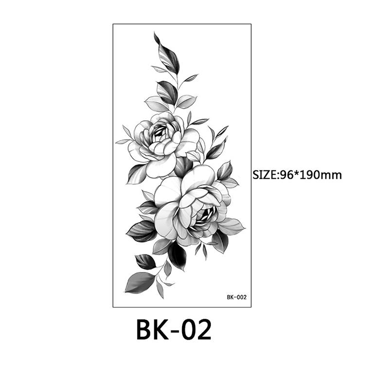 40 Kinds of Sketch Flower Tattoo Stickers
